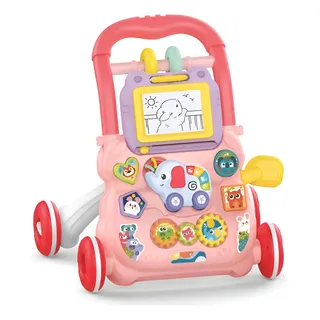 Maxi Baby Andador Infantil 2 Em 1 Musical Interativo Rosa - Maxi Baby