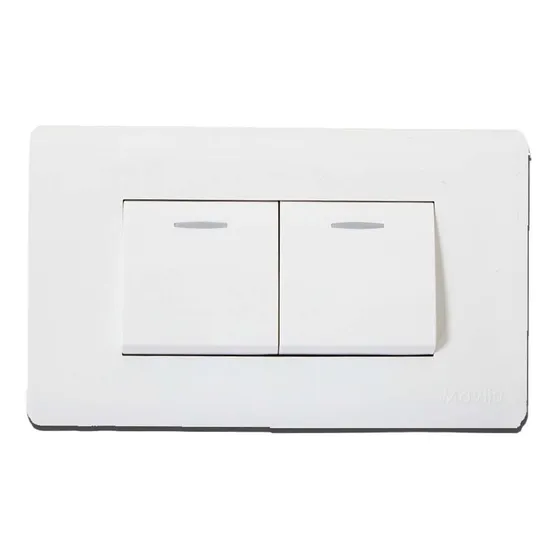 Interruptor 2 Modulo Blanco Pickens 