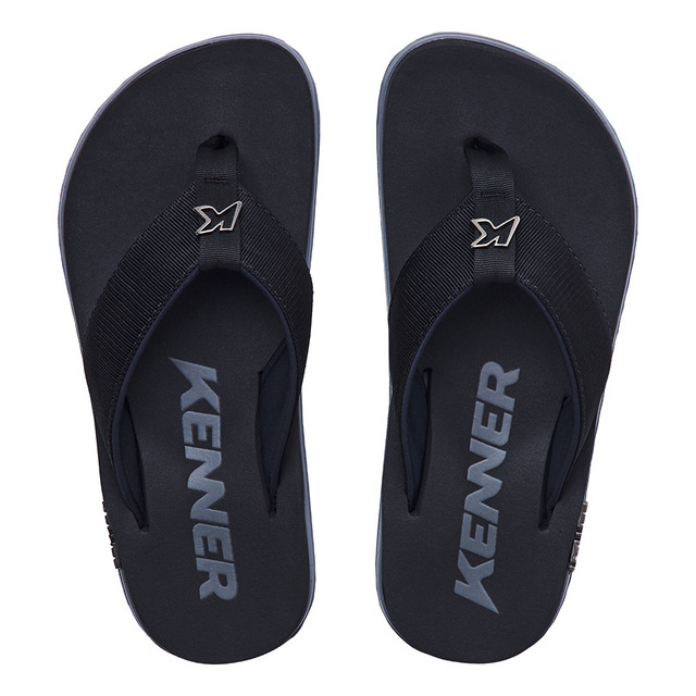 Chinelo Sandalia Kenner Kivah Tks Preto E Cinza Original Chinelo Sandalia Kenner Kivah Tks Preto E Cinza Original