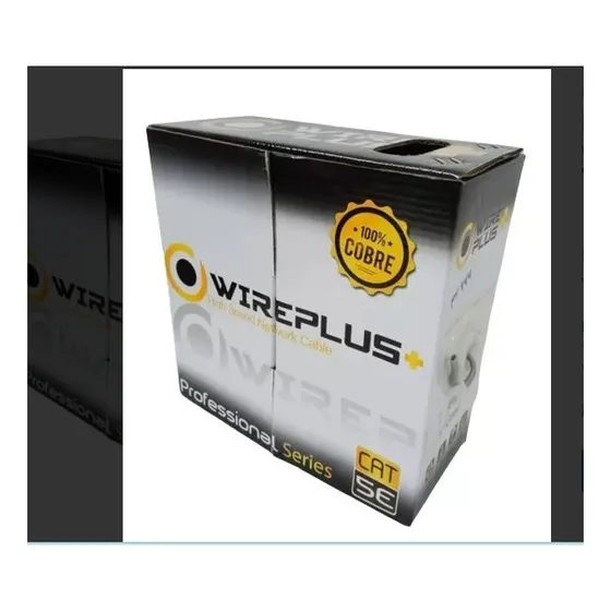 Bobina De Cable Utp Cat5e 100 Mts 100% Cu Wireplus Otiesca