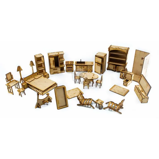 Combo 30 Muebles - Casa De Muñecas Lol Playmobil Fibrofacil