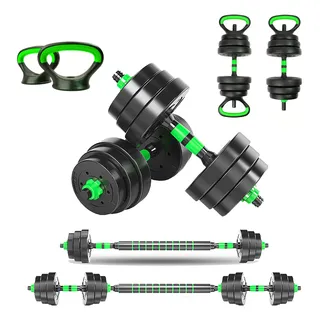 Kit Halteres Aço Emborrachado 30kg Kettlebell Barra Crossfit Kit Halteres Aço Emborrachado 30kg Kettlebell Barra Crossfit