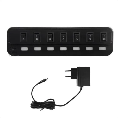 Hub Usb 2.0 7 Portas+fonte 2500ma - Fahub-06 - Feasso