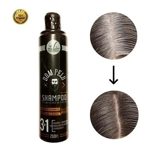 Shampoo Escurecedor Cabelos Branco Nunca Mais 250ml 