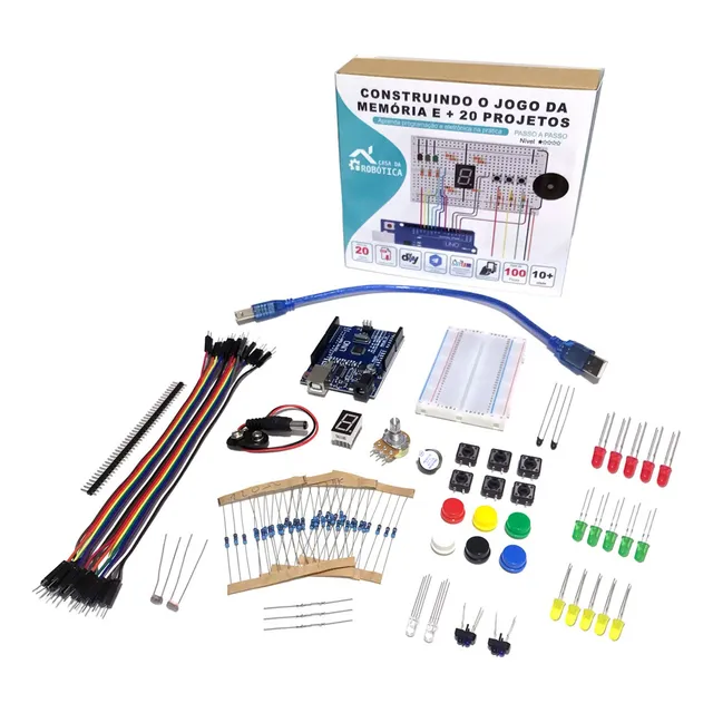 Kit Para Arduino Uno R3 Robótica Pronta Entrega Com Tutorial