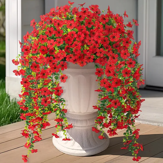 Plantas Colgantes Artificiales Hrobek, Falsas Flores De Cris