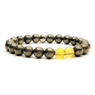 Pulsera Para Abundacia Piedra Natural Pirita Y Citrino Pulsera Para Abundacia Piedra Natural Pirita Y Citrino