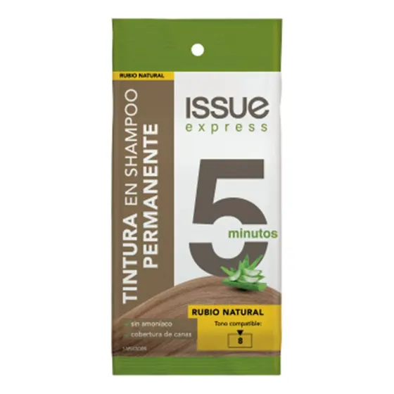 Issue Coloración Tintura en Shampoo Rubio Natural Express 5 Minutos