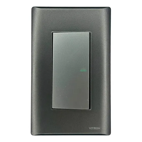 Interruptor Sencillo 12a 250v Plateado Vitron