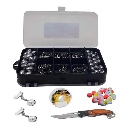Kit Pesca Completo Marine Sports Summer Anzol Chumbo Boias Linha 100m
