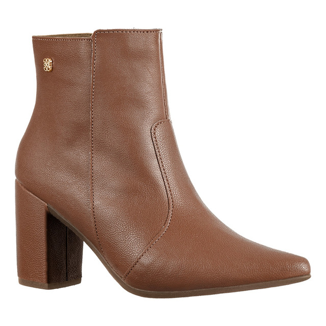 Bota Bico Fino Coturno Feminino Cano Curto Salto Confortável Bota Bico Fino Coturno Feminino Cano Curto Salto Confortável