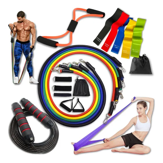 Kit 20 Itens Treino Elástico Extensor Miniband Faixa Corda Pdo Store