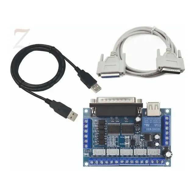 Placa Interface Controladora Cnc 5 Eixos Bob + Cabo Db25 Nf.