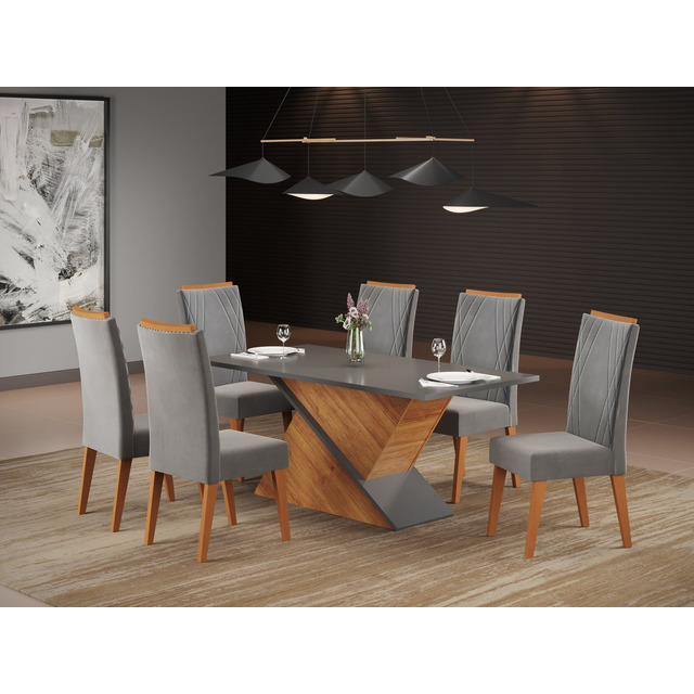 Mesa De Jantar Retangular Bmw Com 6 Cadeiras Madeira Wt Mesa De Jantar Retangular Bmw Com 6 Cadeiras Madeira Wt