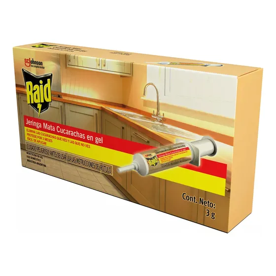 Insecticida En Gel Mata Cucarachas Jeringa 3g Raid