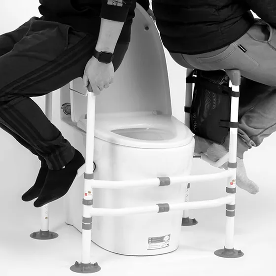 Barra De Agarre Soporte De Inodoro Adulto Mayor Ajustable