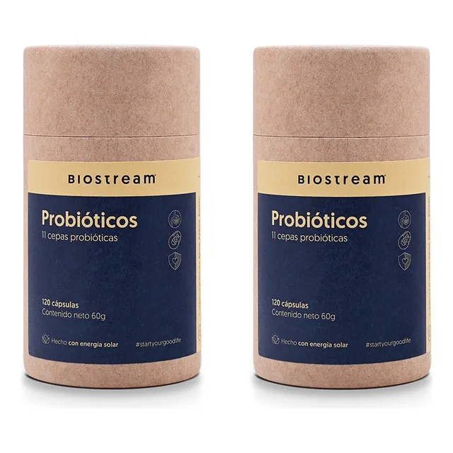 Pack X2 Probióticos 11 Cepas 120 Cápsulas Biostream