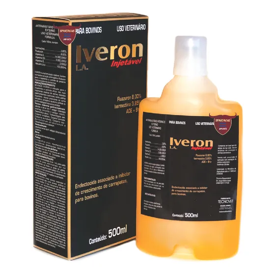 Iveron 3.85% + Fluazuron 8% 500ml Numero Um Em Resultados