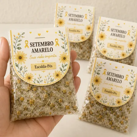 50 Lembrancinha Setembro Amarelo Brinde Empresa Decoração