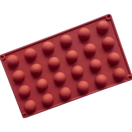 Molde De Silicona 24 Mini Media Esferas 