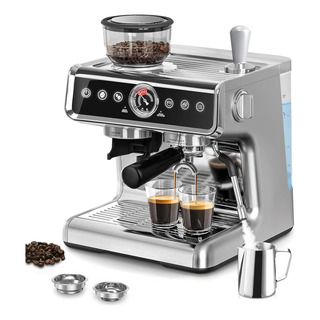 Sangkee Cafetera Espresso, Cafetera Con Molino Integrado, Maquina De Espresso Con Espumador De Leche Para Capuchino Lattes, Pantalla Táctil, 2.8l, 20 Bar, 1450w(esg2-pro) Sangkee Cafetera Espresso, Cafetera Con Molino Integrado, Maquina De Espresso Con Espumador De Leche Para Capuchino Lattes, Pantalla Táctil, 2.8l, 20 Bar, 1450w(esg2-pro)