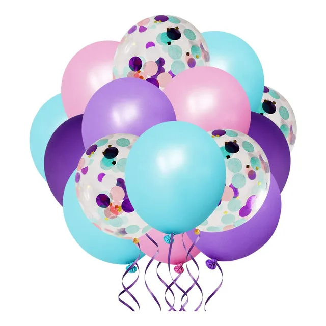 50 Globo Fiesta Sirena 12.0 In Morado Claro Oscuro Rosa Azul