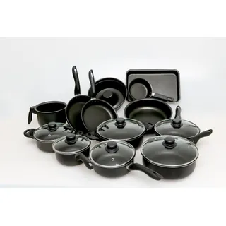 Conjunto Panelas 13 Peças Antiaderente Teflon Tampa Vidro Conjunto Panelas 13 Peças Antiaderente Teflon Tampa Vidro