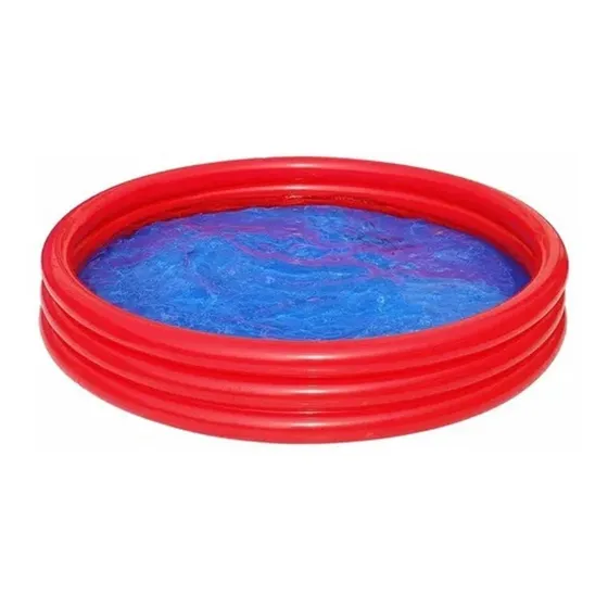 Pileta Redonda Inflable 3 Anillos Roja Jilong Art.10303-1 Color Rojo