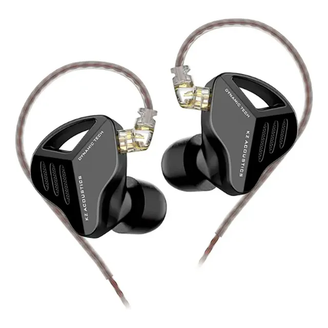 Auriculares Kz Zvx Return sin micrófono, color negro