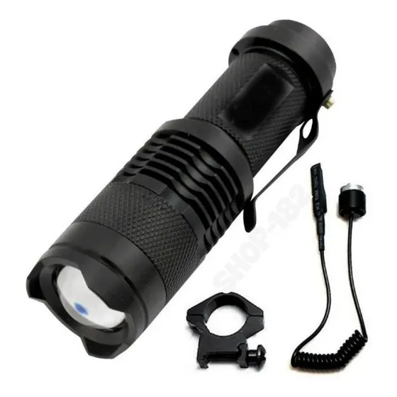 Lanterna Tática Led T6 Jyx 1576w Mount 20mm Acionador Remoto Cor da lanterna Preta Cor da luz Branco
