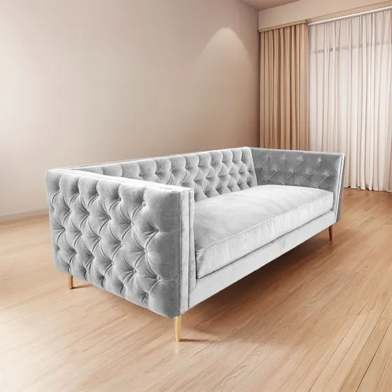 Sillon Sofa Chesterfield Chester Logan Pana Chenille