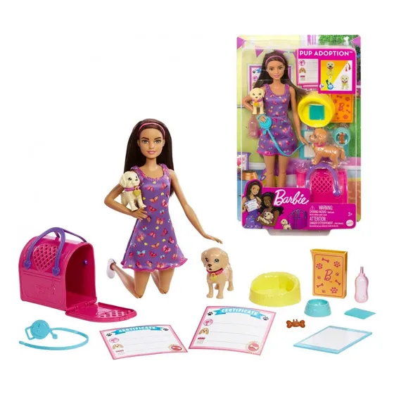 Barbie Set De Juego Adopta Un Perrito Latina