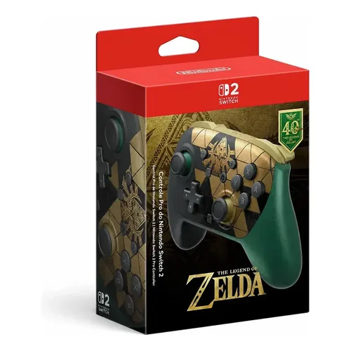 Nintendo Switch 2 Pro Controller The Legend of Zelda – 40th