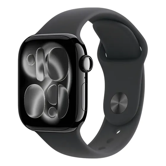 Apple Watch Series 11 GPS • Caja de aluminio negro azabache de 42 mm • Correa deportiva negra – S\u002FM | Cuotas sin interés