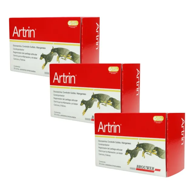 Artrin Condoprotector Perro Palatable 90 Comprimidos/3 Cajas