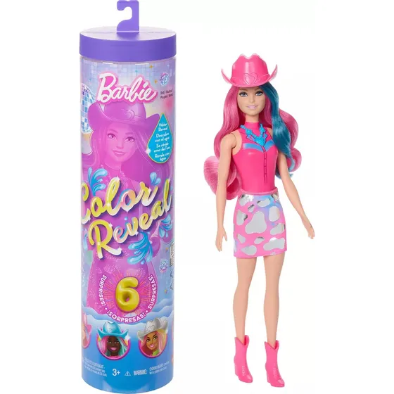 Barbie Color Reveal Disco Star Series Fasion Muñeca Sorpresa