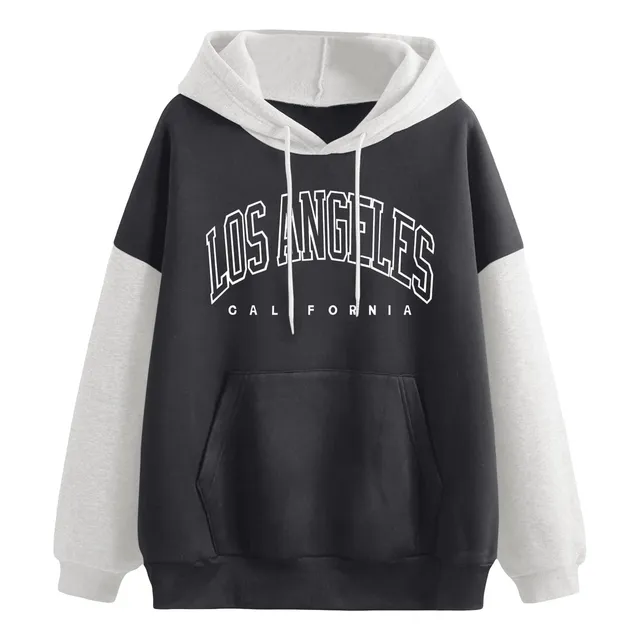 Sudadera Estampado Letra Capucha Manga Larga Jersey Superior