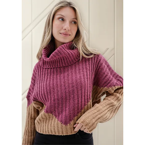 Sweater Poleron Uprah Tais Mujer Lana Frizada Talle Único