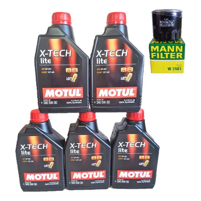 Kit Troca Óleo Motul X-tech Lite 5w30 E Filtro Jeep Compass