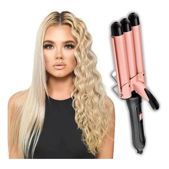 Chapinha Trio-ondas Modelador Cabelo Profissional Bivolt