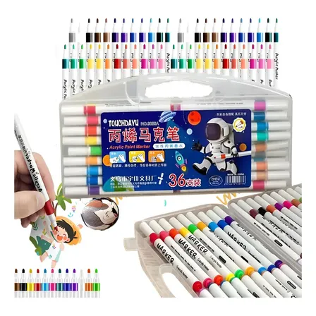 Marcador De Pincel De Tinta Acrílica De 36 Cores 36 Cores 36 Cores