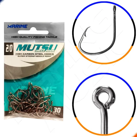 Anzol De Pesca Mutsu Black Nickel N° 2/0 - 30 Unidades