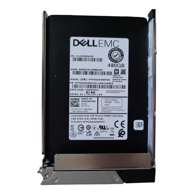 Dell Micron Mtfddak480tds 512e 480 Gb 6 Gbps Sata 2,5  Ssd