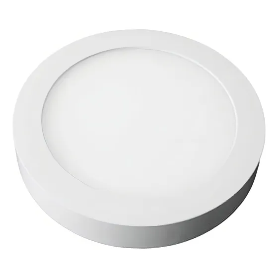 Panel Led Redondo Aplicar 12w Luz Dia 6500k Interelec Plafon de Led Full Color Blanco 220V