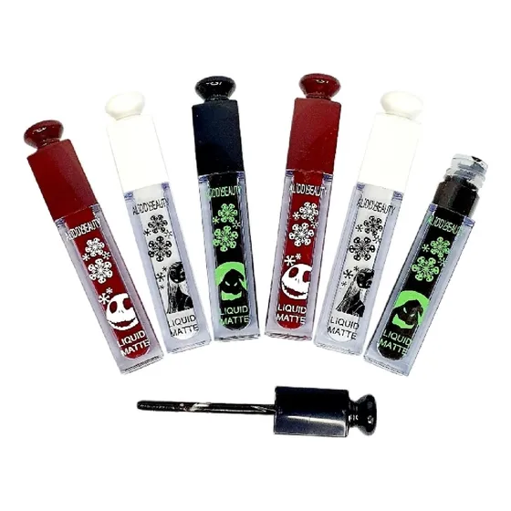 Set 6pz Lip Gloss Matte Labial D Larga Duración Tonos Mixtos