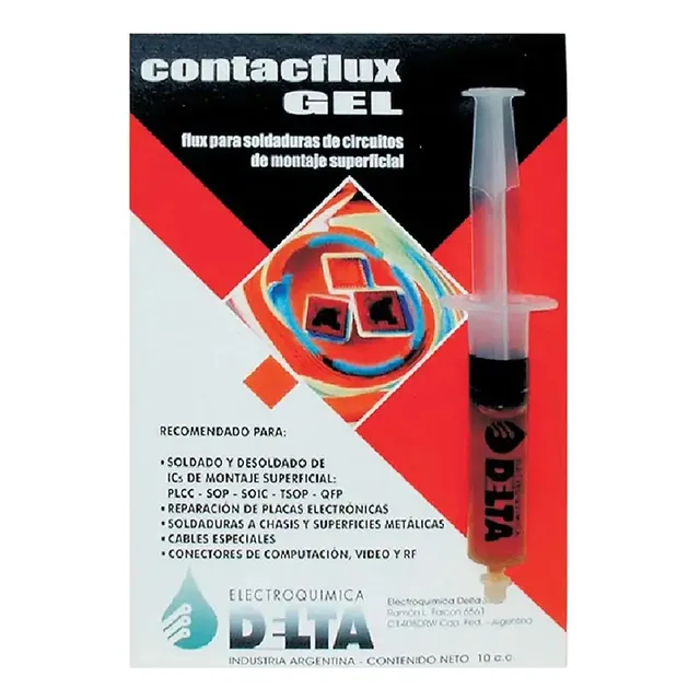 Contacflux  Flux Gel 10cc Jeringa Delta Soldadura Smd
