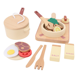 Cocina De Madera Juguetes Fiesta Para Niñas - 18 Piezas Cocina De Madera Juguetes Fiesta Para Niñas - 18 Piezas