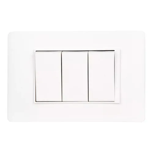 Interruptor Triple (9/32) 10a Blanco Bticino Pu1300 Corriente nominal 10 A