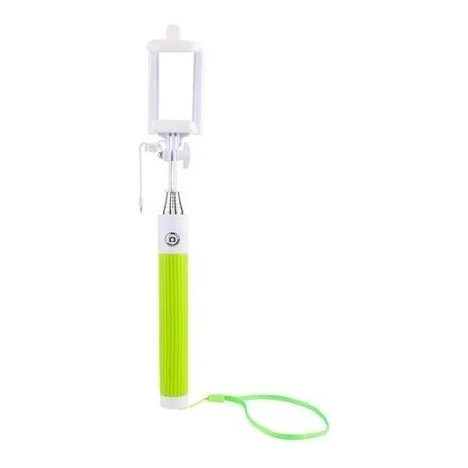 Bastão Extensor Selfie C/ Botão Disparo Verde Limão Vivtr465