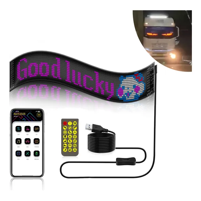 Luz Ojo Diablo Para Automovil Pantalla Led Animada Parabrisa